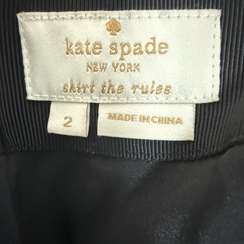 KATE SPADE Poppy Tiered Ruffle A-Line Skirt Black and Red Size 2 - Picture 11 of 12